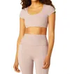 Shop Beyond Yoga Spacedye What's The Scoop Bra In Chai