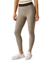 Beyond Yoga Space Dye Horizon Colorblock Ankle Leggings In Birch Tri-color