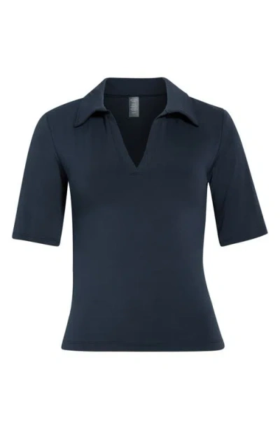 Beyond Yoga Sport Active Polo In Blue