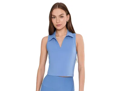 Beyond Yoga Sport Active Polo Tank Top In Blue
