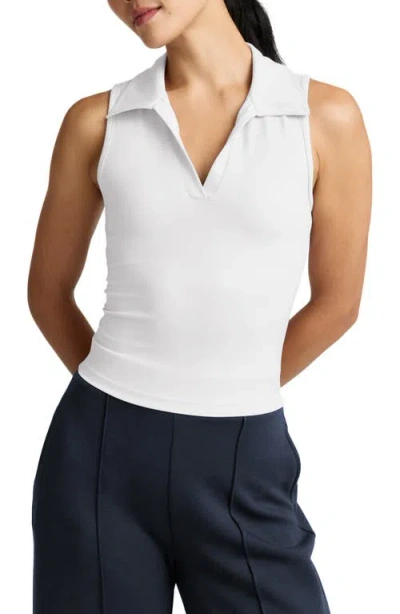 Beyond Yoga Sport Active Polo Tank In White