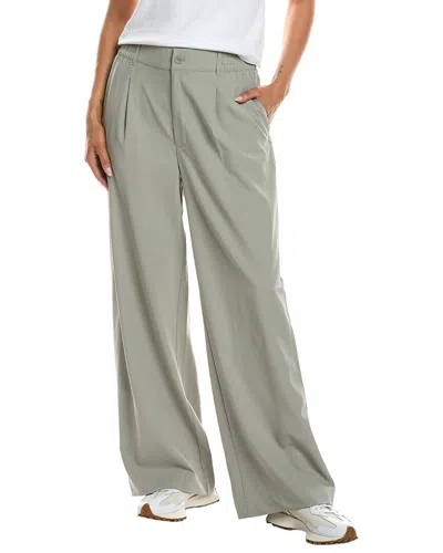 Beyond Yoga Status Pleated 31in Wide Leg Trouser In Green