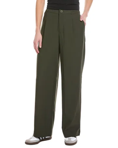 Beyond Yoga Status Pleated 31in Wide Leg Trouser In Green