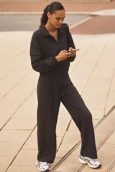 Beyond Yoga Status Wide-leg Trousers Pants In Black