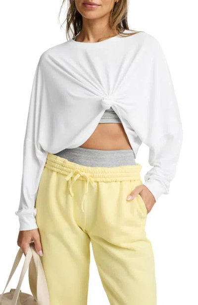Beyond Yoga Studio Knit Long Sleeve T-shirt In White