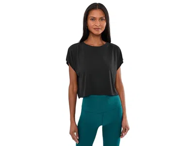 Beyond Yoga Studio Luxe Cropped T-shirts In Black