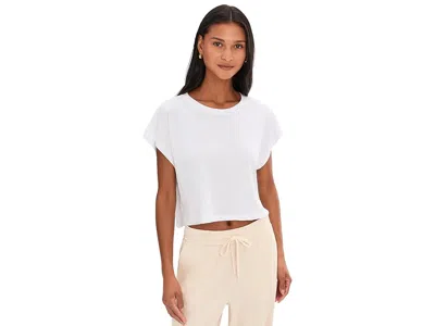 Beyond Yoga Studio Luxe Cropped T-shirts In White
