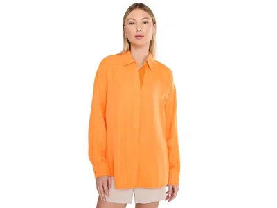 Beyond Yoga Sunkissed Cupro Button-down Women's Jacket Bright Citrus: Lg In Black