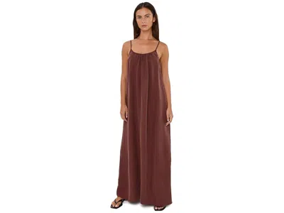 Beyond Yoga Sunkissed Cupro Maxi Dress Women's Dress Iced Mocha: Lg In Brown
