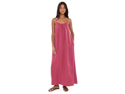 Beyond Yoga Sunkissed Cupro Maxi Dress Women's Dress Sangria: Sm In Red