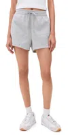 BEYOND YOGA SWEAT SHORTS LIGHT HEATHER GRAY