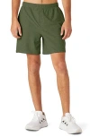 Beyond Yoga Take It Easy Sweat Shorts In Avocado Heather