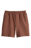 Beyond Yoga Take It Easy Sweat Shorts In Bold Mocha Heather