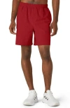 Beyond Yoga Take It Easy Sweat Shorts In Bright Crimson Heather