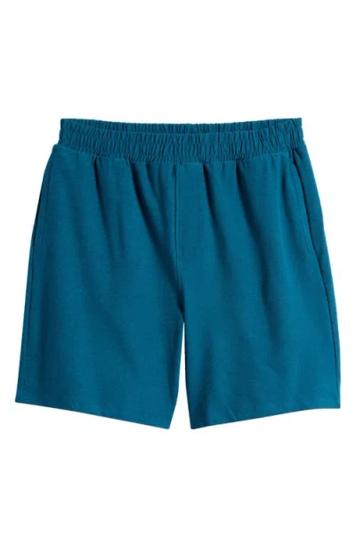 Beyond Yoga Take It Easy Sweat Shorts In Majestic Blue Heather