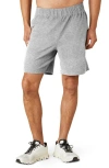 Beyond Yoga Take It Easy Sweat Shorts In Silver Mist