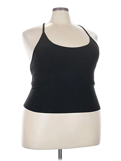 Pre-owned Beyond Yoga Tank Top Black Halter Neckline Tops