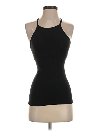Pre-owned Beyond Yoga Tank Top Black Halter Neckline Tops