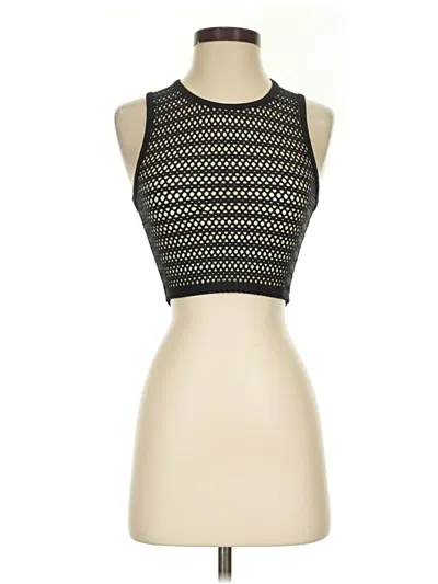 Pre-owned Beyond Yoga Tank Top Black Halter Neckline Tops