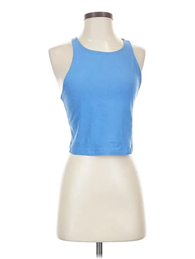 Pre-owned Beyond Yoga Tank Top Blue Halter Neckline Tops