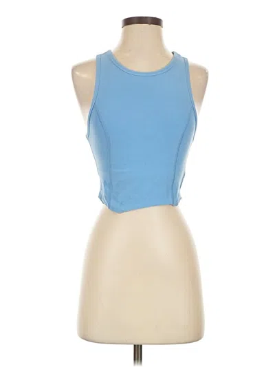 Pre-owned Beyond Yoga Tank Top Blue Halter Neckline Tops