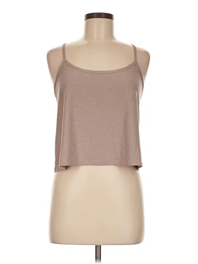 Pre-owned Beyond Yoga Tank Top Brown Halter Neckline Tops