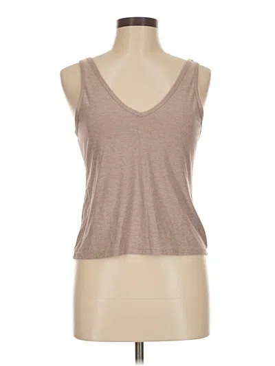 Pre-owned Beyond Yoga Tank Top Brown Plunge Neckline Tops