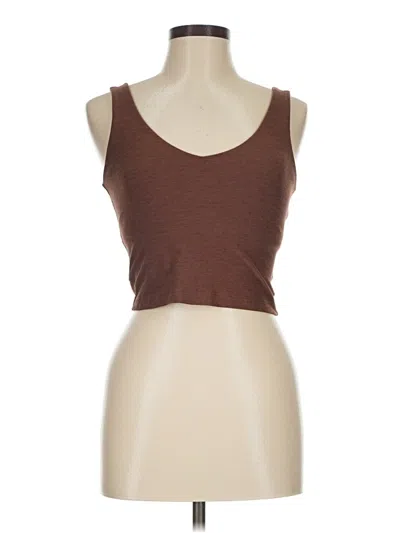 Pre-owned Beyond Yoga Tank Top Brown Strapless Neckline Tops