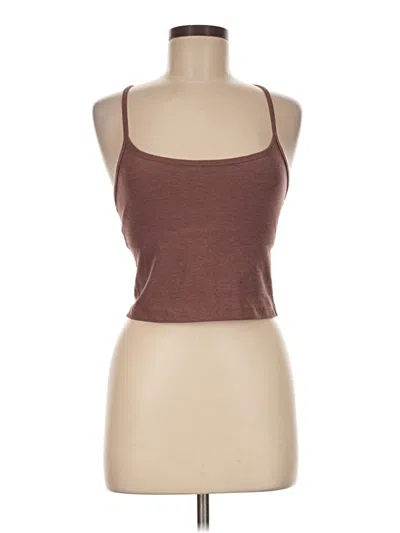 Pre-owned Beyond Yoga Tank Top Brown Strapless Neckline Tops