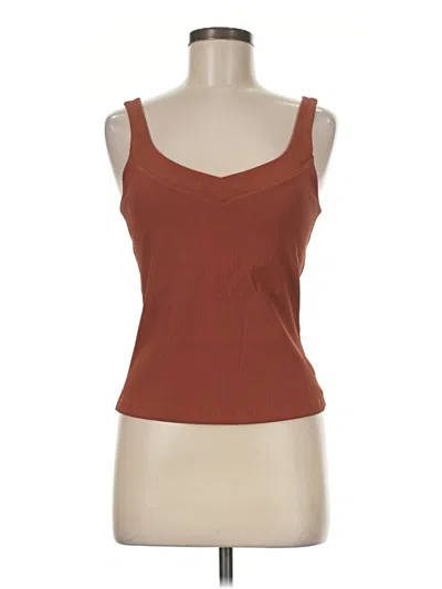 Pre-owned Beyond Yoga Tank Top Brown Strapless Neckline Tops