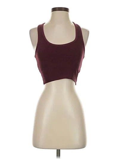 Pre-owned Beyond Yoga Tank Top Burgundy Halter Neckline Tops