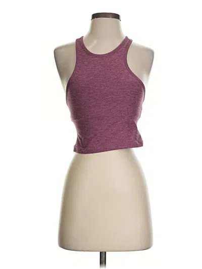 Pre-owned Beyond Yoga Tank Top Burgundy Halter Neckline Tops