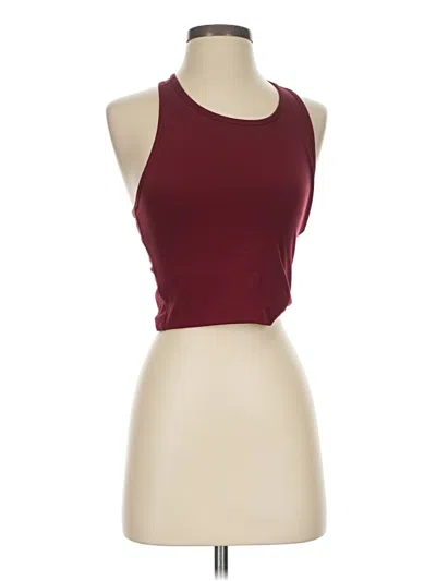 Pre-owned Beyond Yoga Tank Top Burgundy Halter Neckline Tops