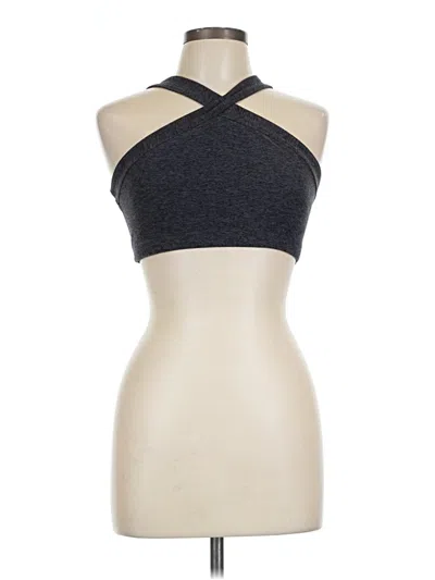 Pre-owned Beyond Yoga Tank Top Gray Halter Neckline Tops