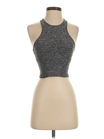 Pre-owned Beyond Yoga Tank Top Gray Halter Neckline Tops