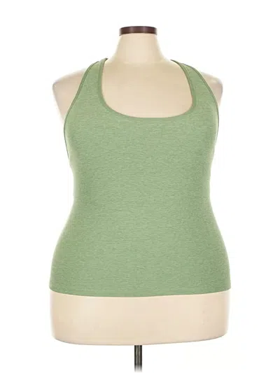 Pre-owned Beyond Yoga Tank Top Green Halter Neckline Tops
