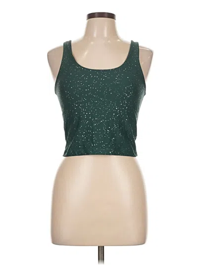 Pre-owned Beyond Yoga Tank Top Green Halter Neckline Tops