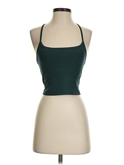 Pre-owned Beyond Yoga Tank Top Green Halter Neckline Tops