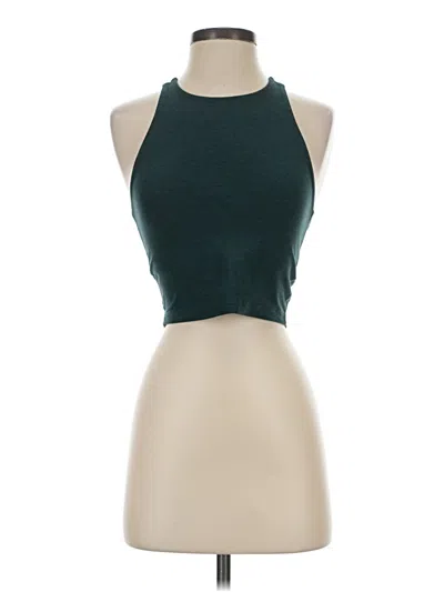 Pre-owned Beyond Yoga Tank Top Green Halter Neckline Tops