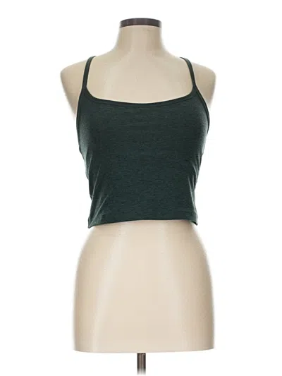 Pre-owned Beyond Yoga Tank Top Green Halter Neckline Tops