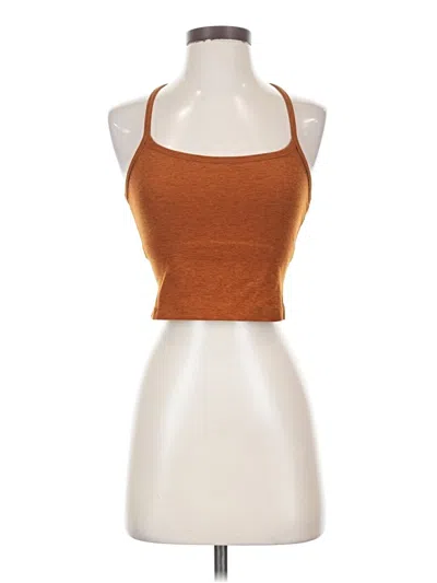 Pre-owned Beyond Yoga Tank Top Orange Halter Neckline Tops