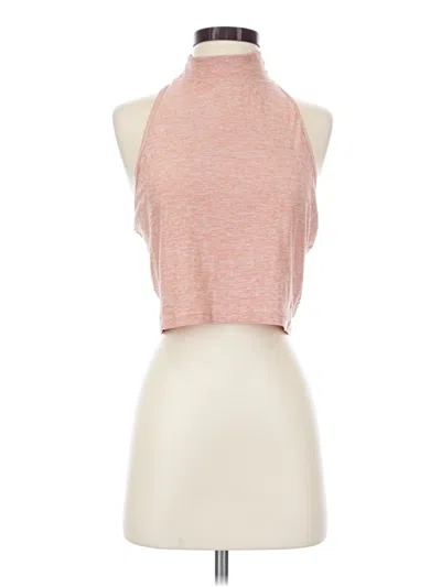 Pre-owned Beyond Yoga Tank Top Orange Halter Neckline Tops