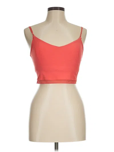 Pre-owned Beyond Yoga Tank Top Orange Strapless Neckline Tops