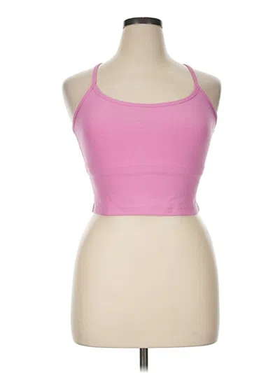 Pre-owned Beyond Yoga Tank Top Pink Halter Neckline Tops