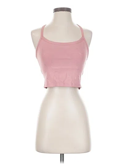 Pre-owned Beyond Yoga Tank Top Pink Halter Neckline Tops