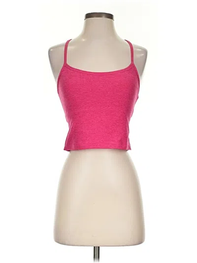 Pre-owned Beyond Yoga Tank Top Pink Halter Neckline Tops
