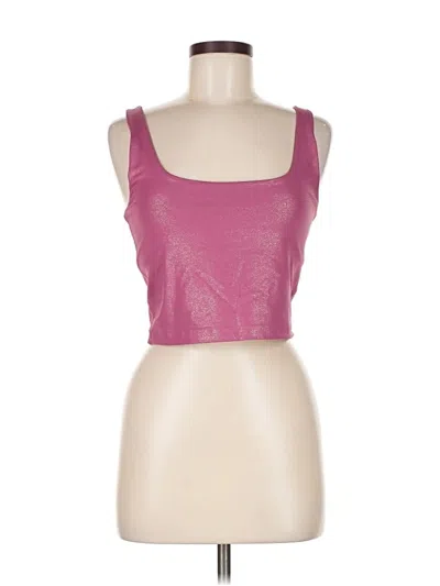 Pre-owned Beyond Yoga Tank Top Pink Strapless Neckline Tops