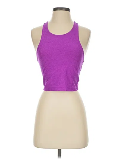Pre-owned Beyond Yoga Tank Top Purple Halter Neckline Tops