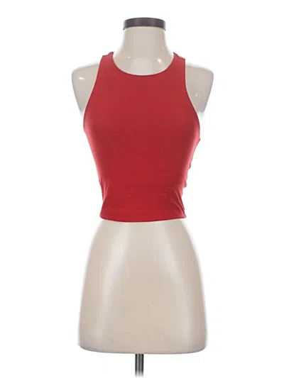 Pre-owned Beyond Yoga Tank Top Red Halter Neckline Tops
