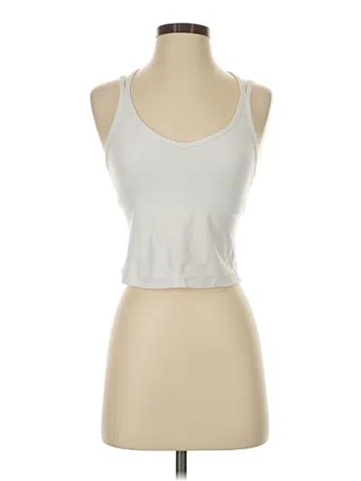 Pre-owned Beyond Yoga Tank Top Silver Halter Neckline Tops